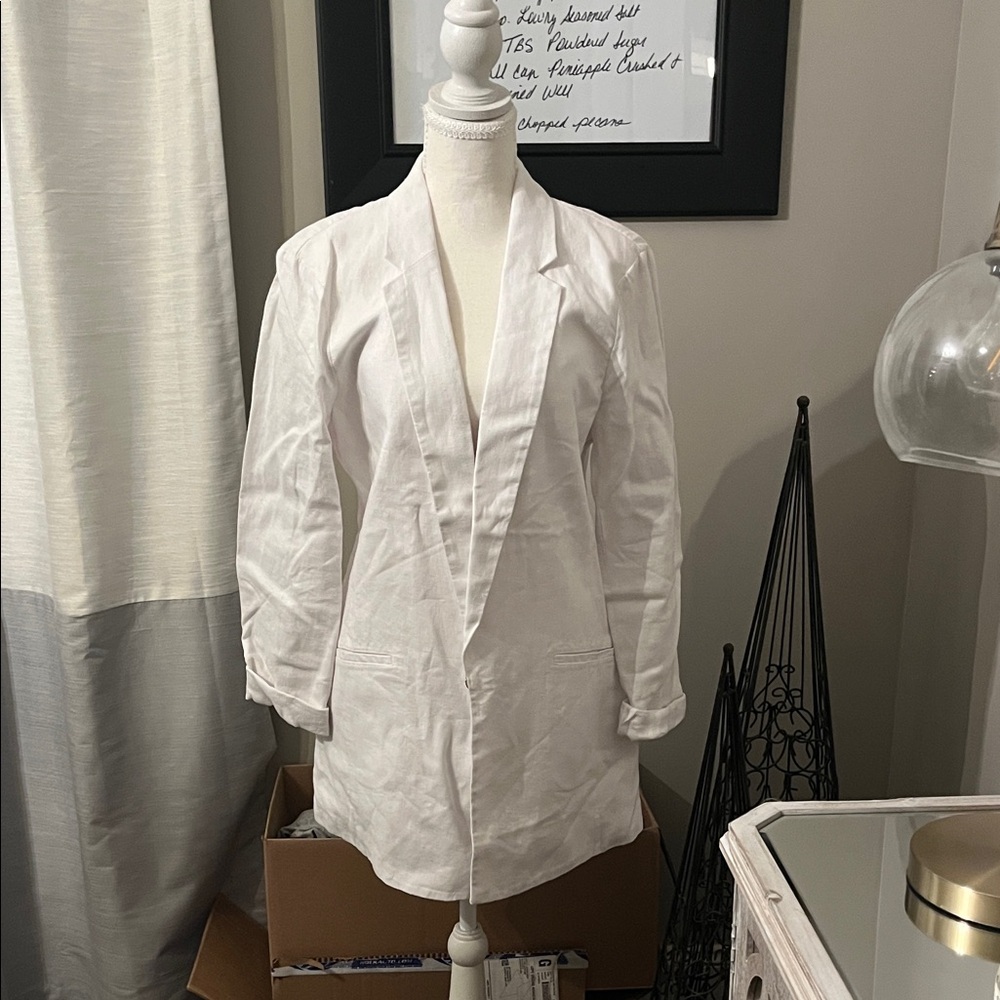 INC International Concepts White Blazer